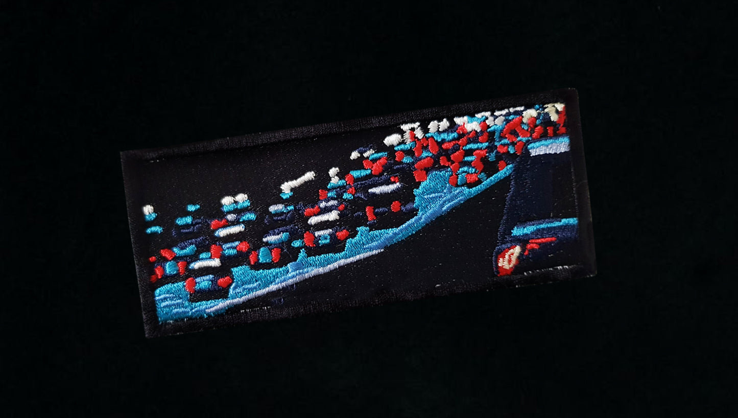 A/W23 Embroidered 'Night Traffic' Pullover {black}