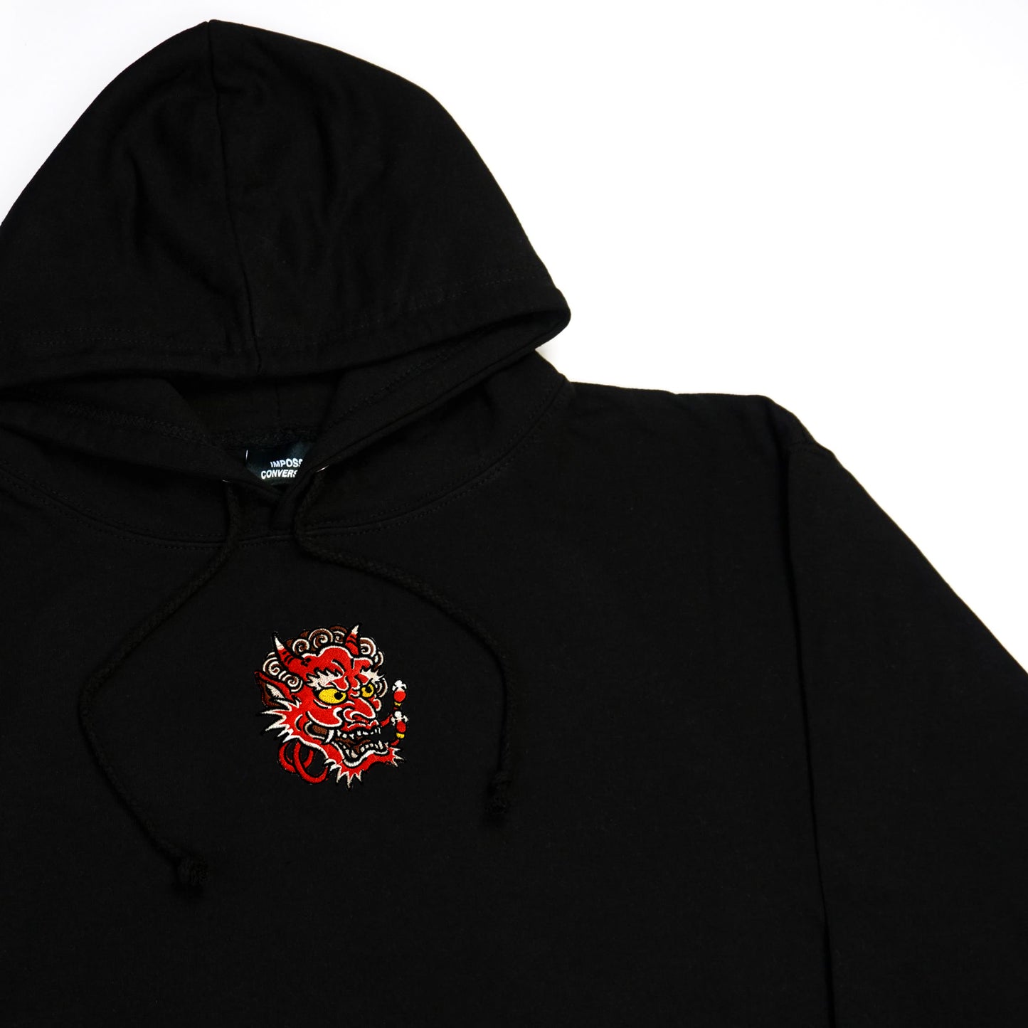 S/S23 Embroidered 'Fire Mask' Pullover {black}