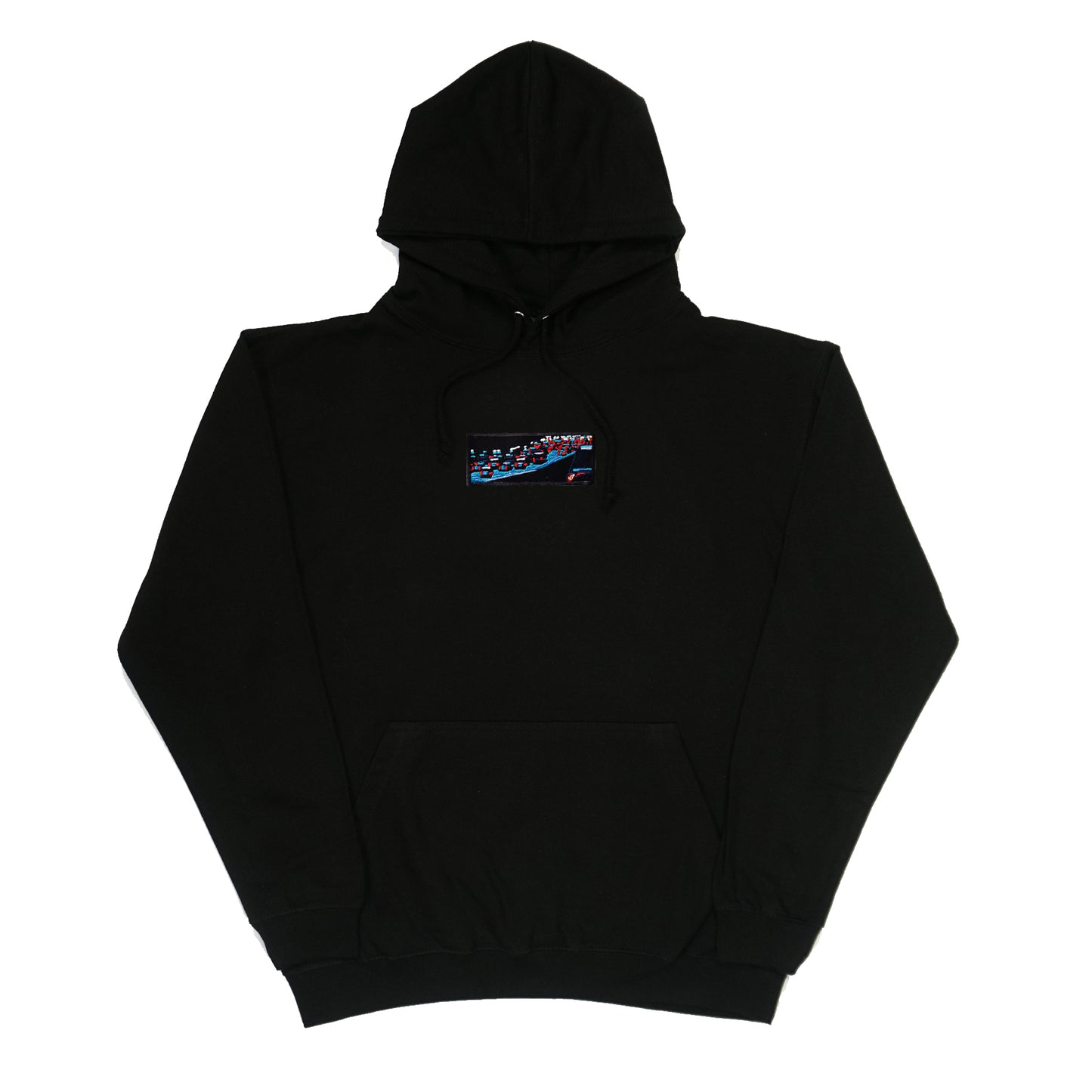 A/W23 Embroidered 'Night Traffic' Pullover {black}