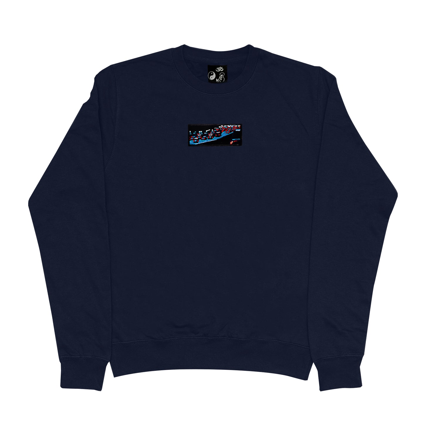 A/W23 Embroidered 'Night Traffic' Crewneck {navy}