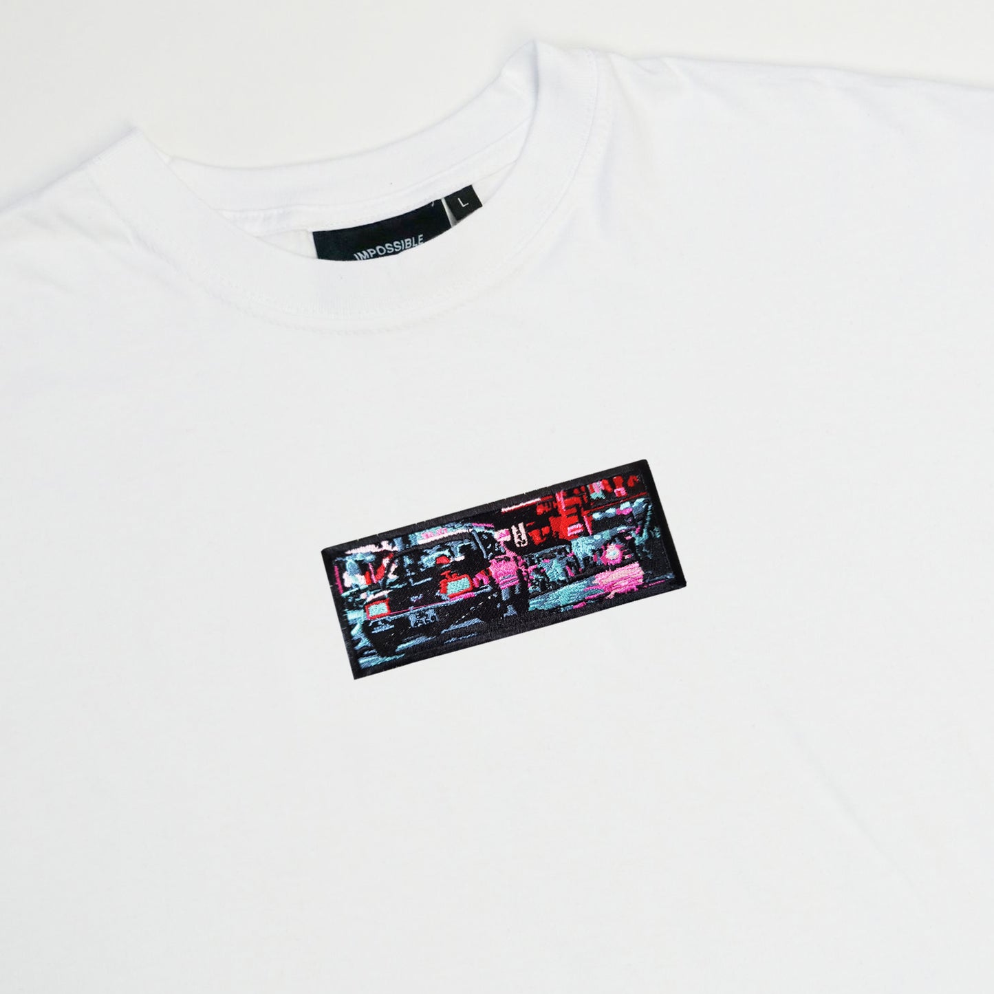 A/W23 Embroidered 'Neon Streets' T-Shirt {white}