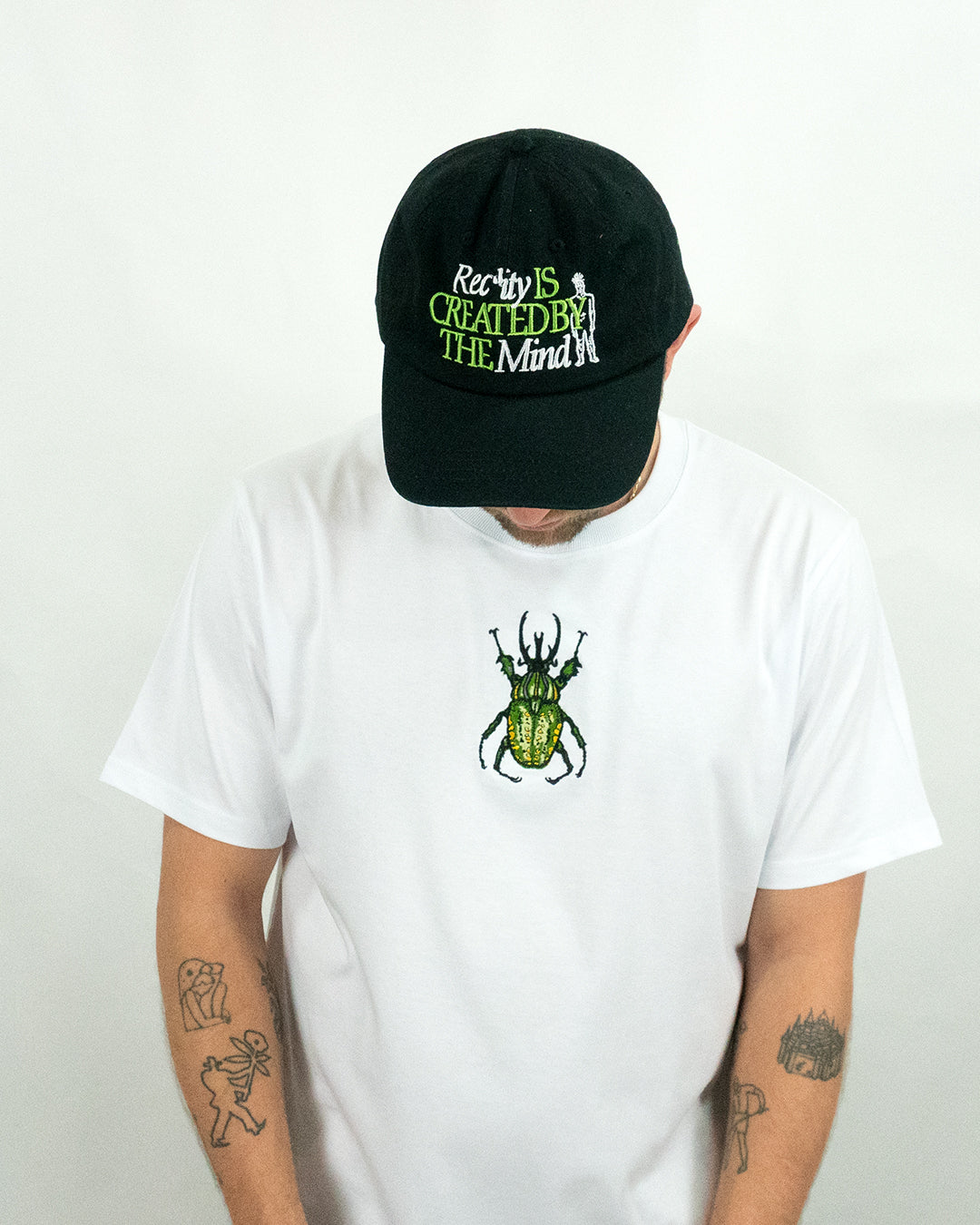 A/W24 Embroidered 'Horned Beetle' T-Shirt [white]