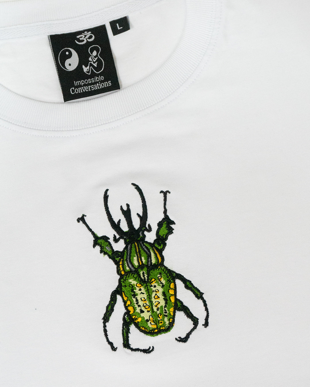 A/W24 Embroidered 'Horned Beetle' T-Shirt [white]