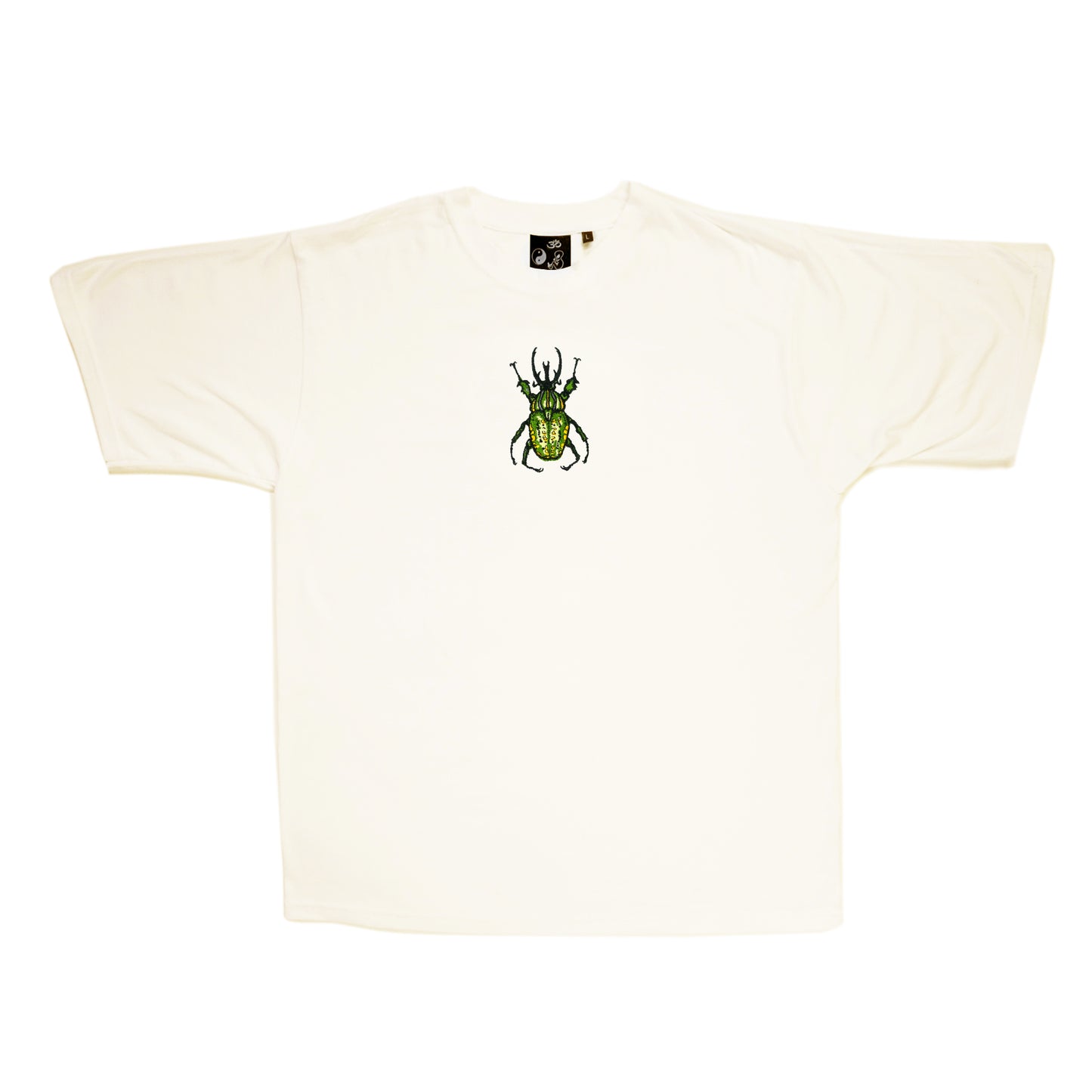 A/W24 Embroidered 'Horned Beetle' T-Shirt [natural raw]