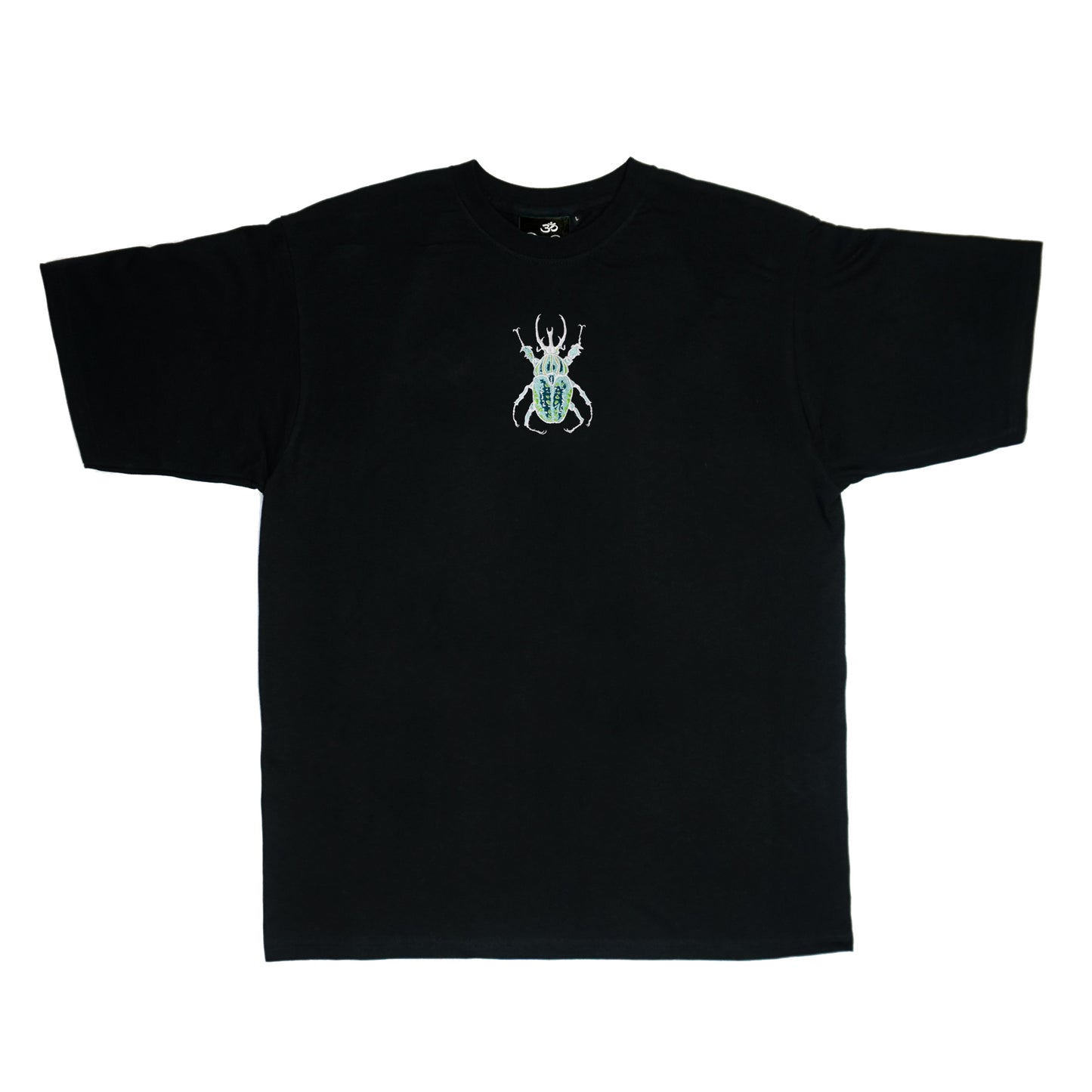 A/W24 Embroidered 'Horned Beetle X-Ray' T-Shirt [black]