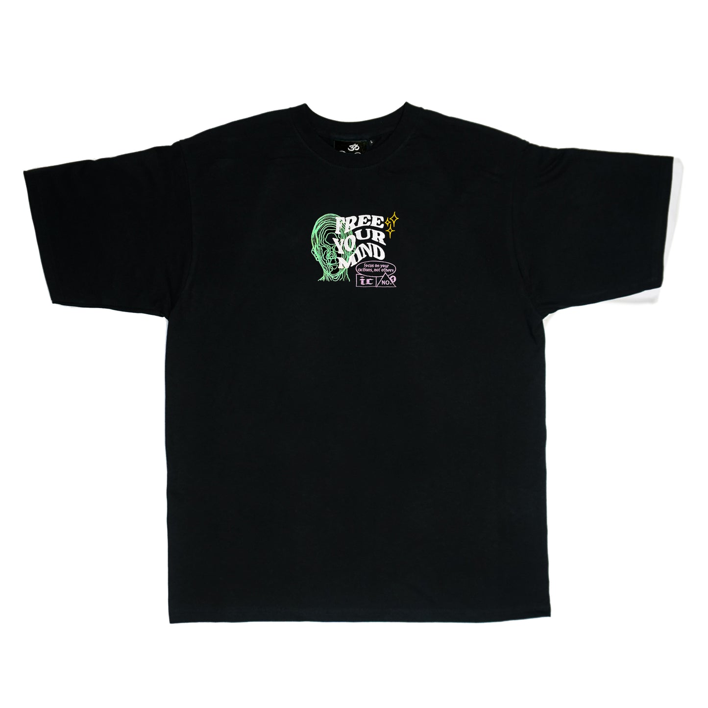 S/S23 Embroidered 'Free Your Mind' T-Shirt [black]