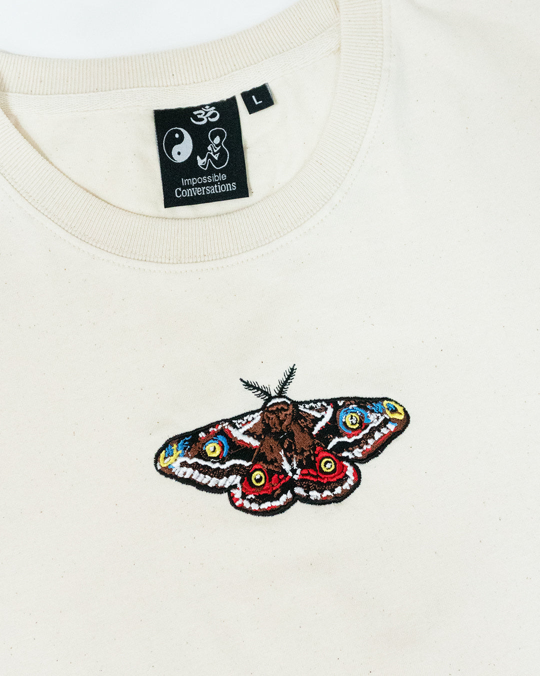 A/W24 Embroidered 'Moth' T-Shirt [natural raw]