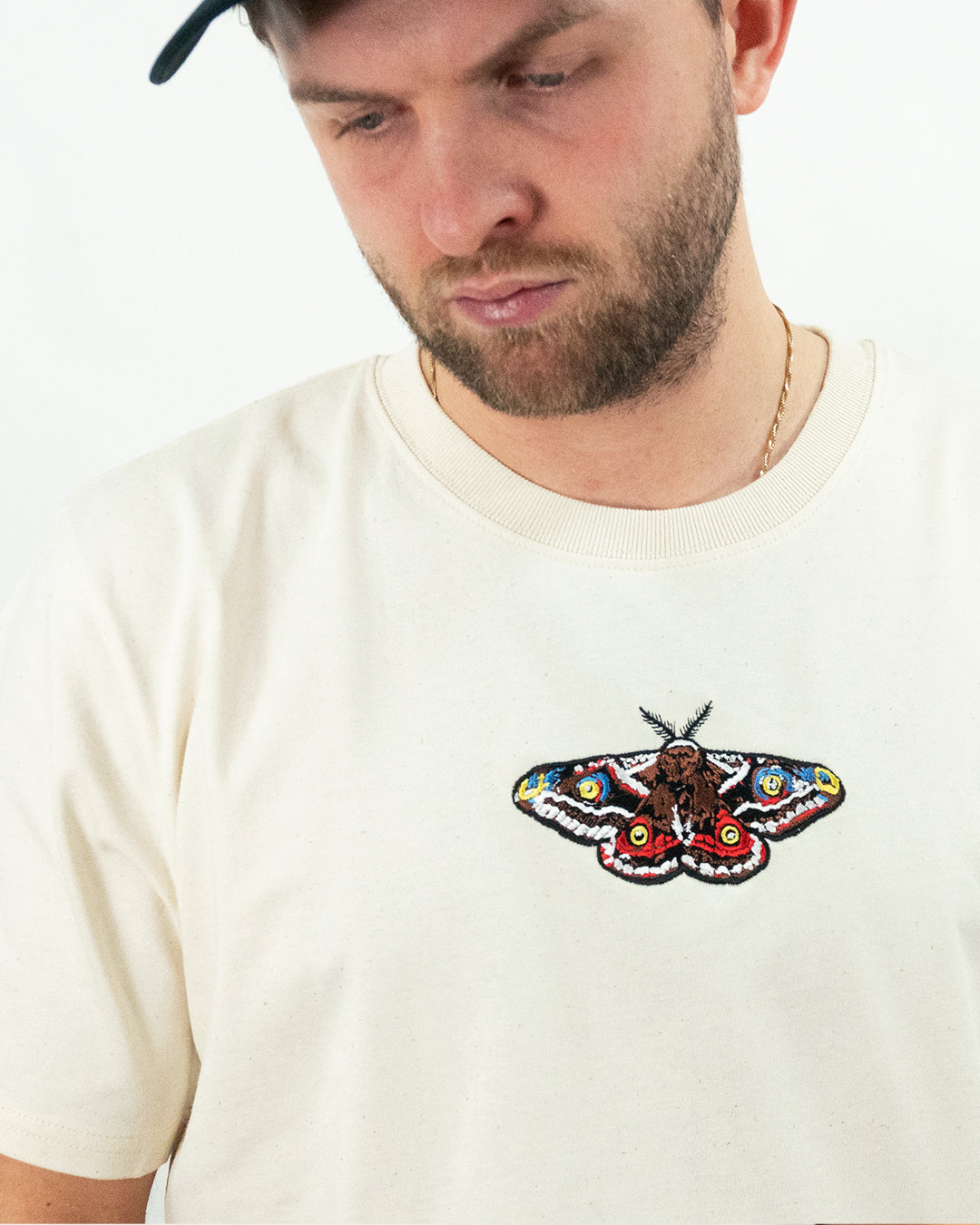 A/W24 Embroidered 'Moth' T-Shirt [natural raw]