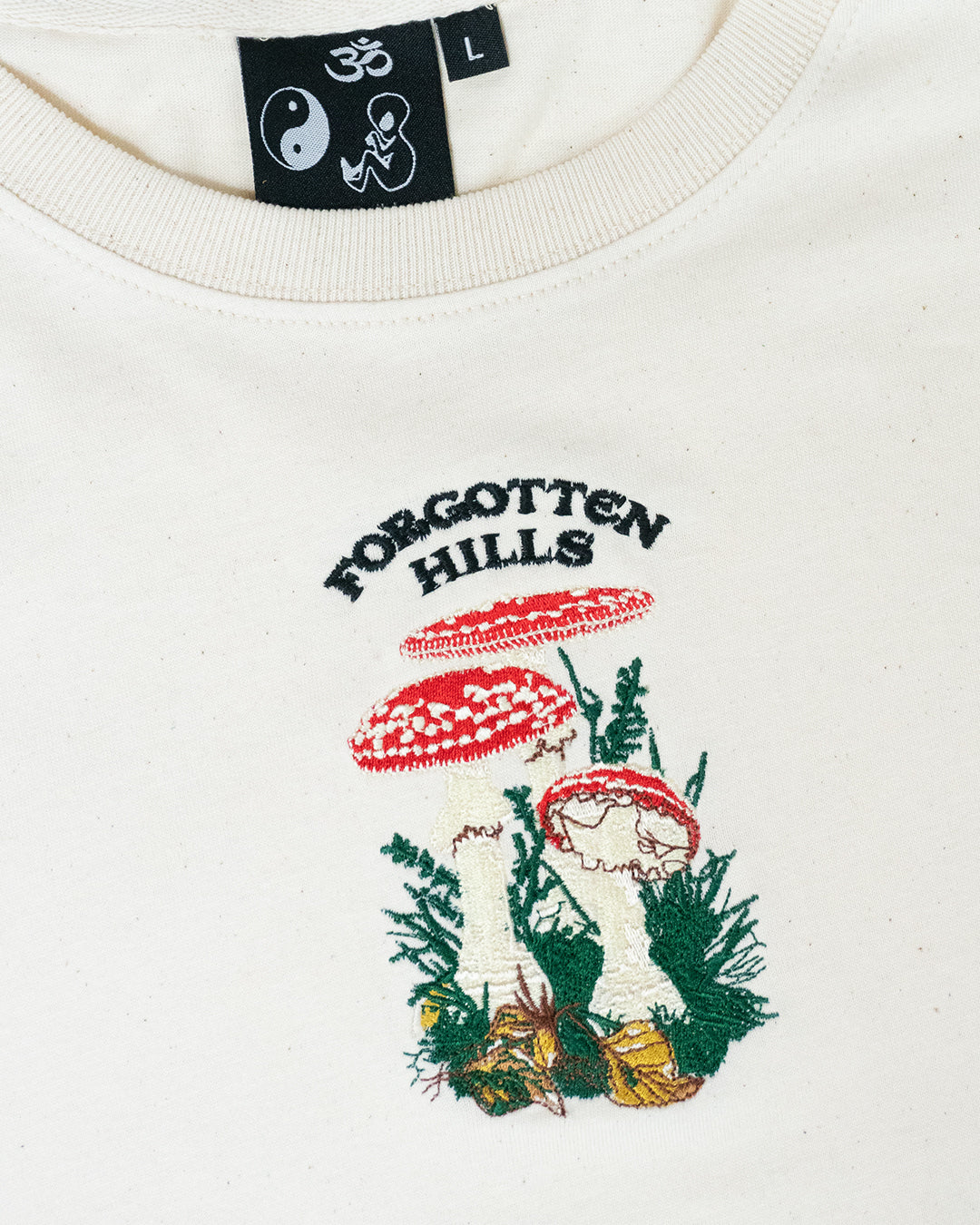 A/W24 Embroidered 'Forgotten Hills' T-Shirt [natural raw]