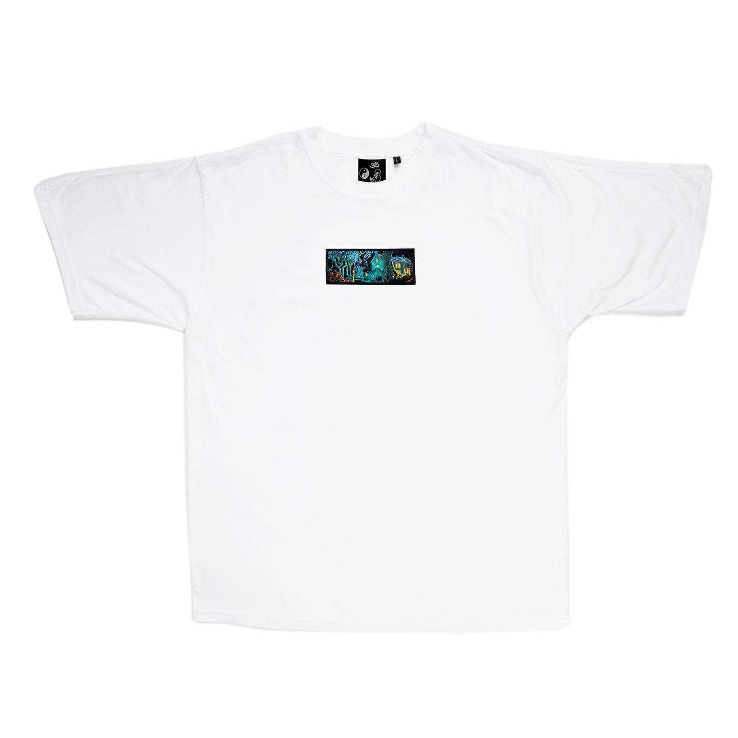 A/W23 Embroidered 'Night Villa' T-Shirt [white]