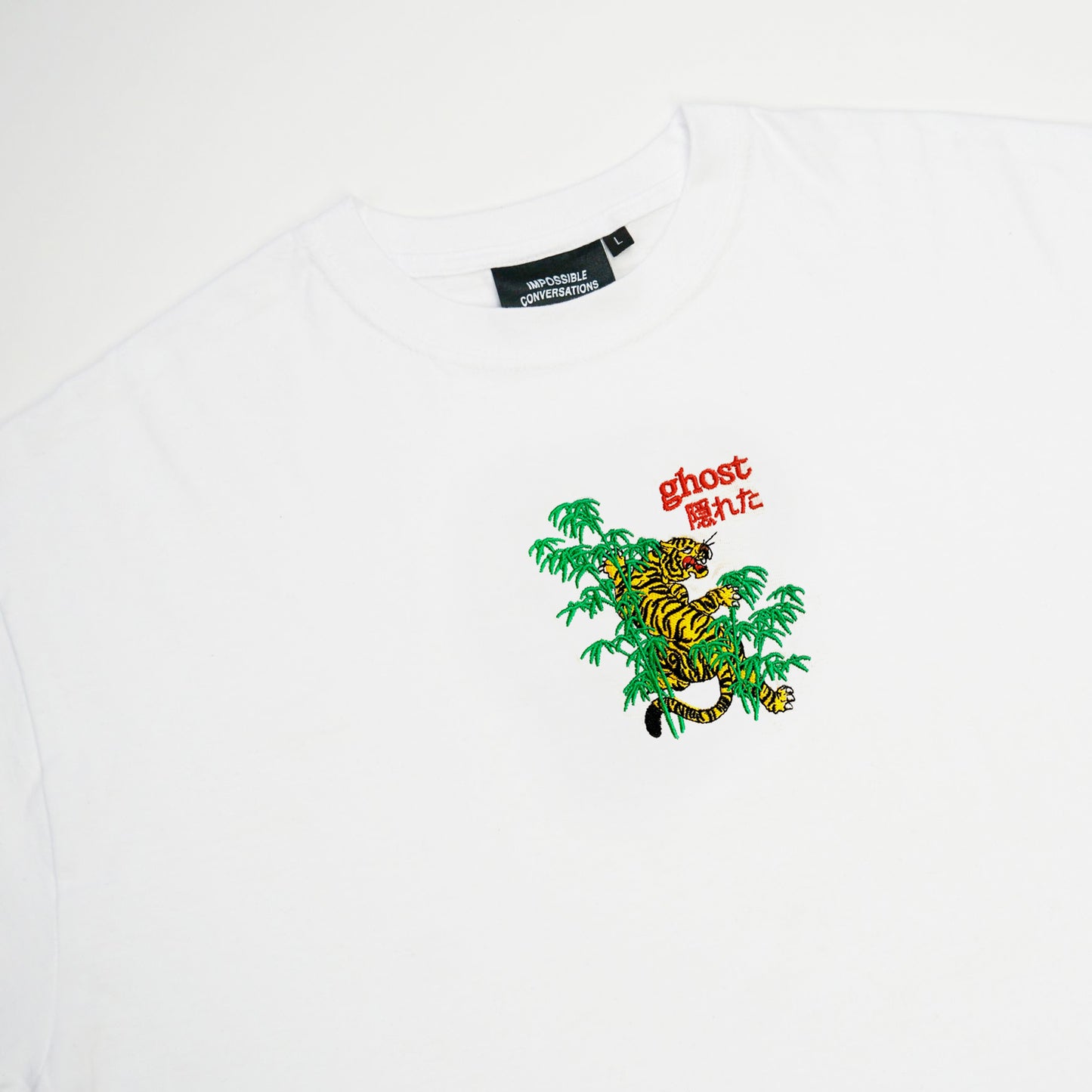 S/S23 Embroidered 'Ghost' T-Shirt {white}