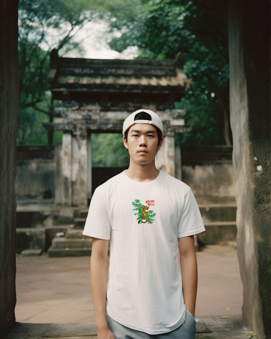 S/S23 Embroidered 'Ghost' T-Shirt {white}