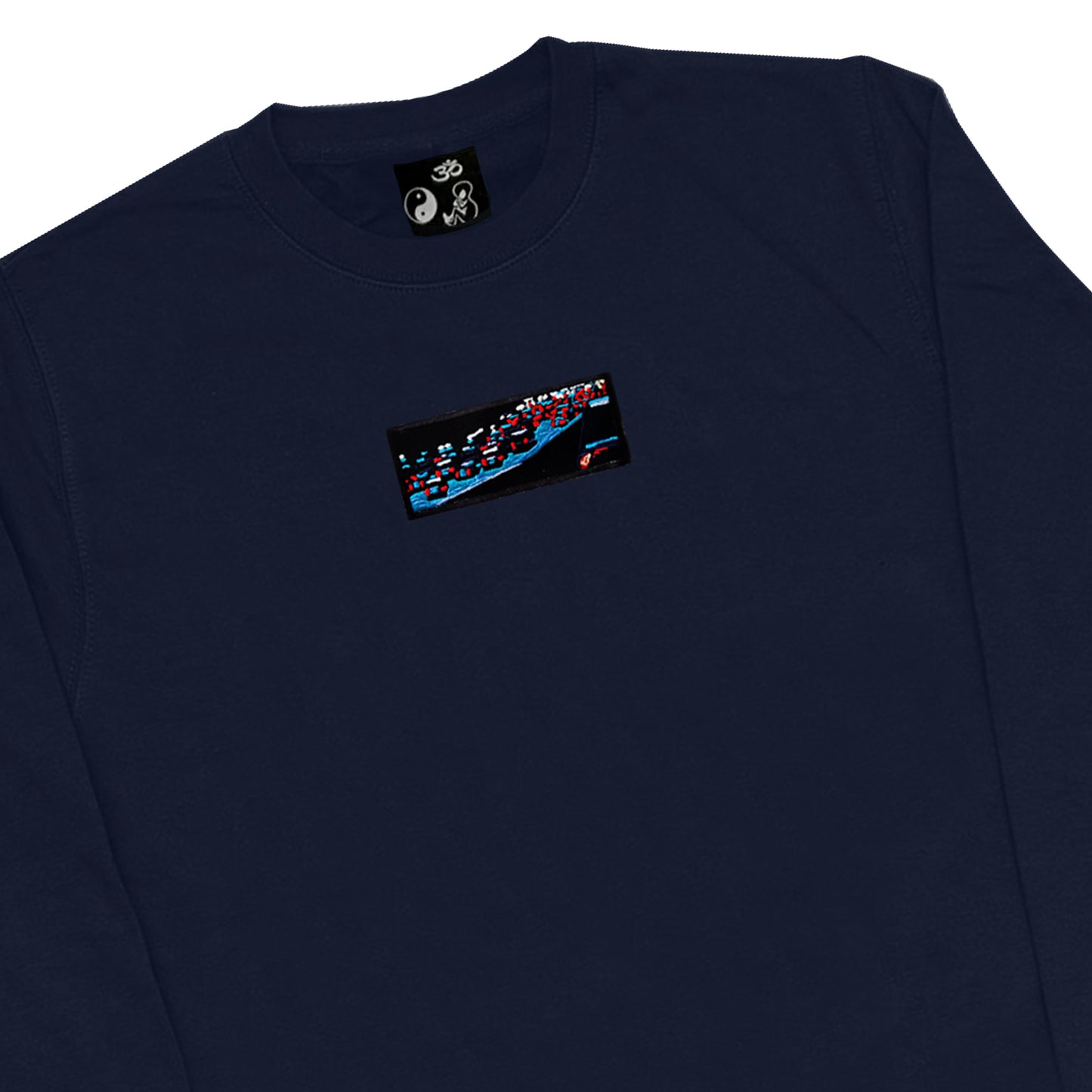 A/W23 Embroidered 'Night Traffic' Crewneck {navy}