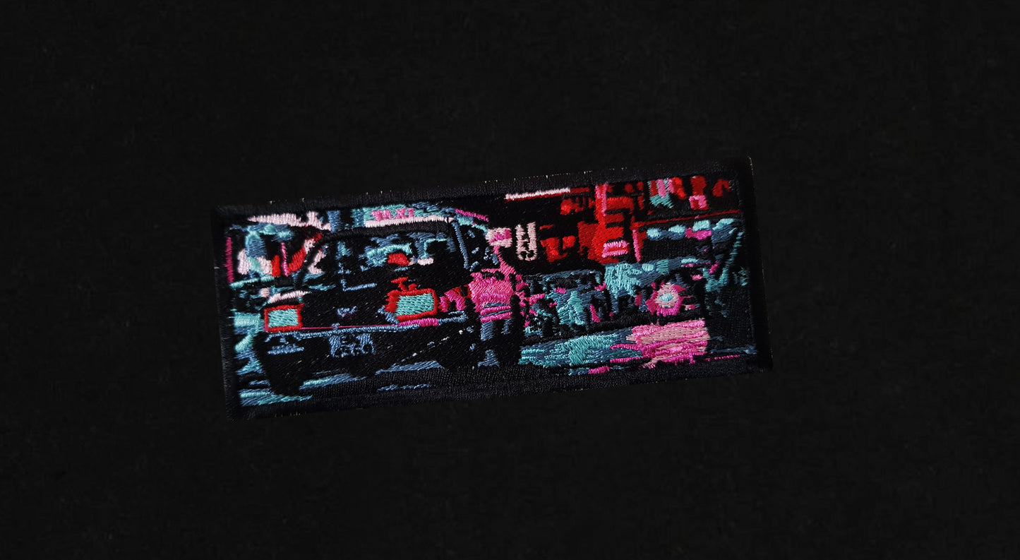A/W23 Embroidered 'Neon Streets' Pullover {black}