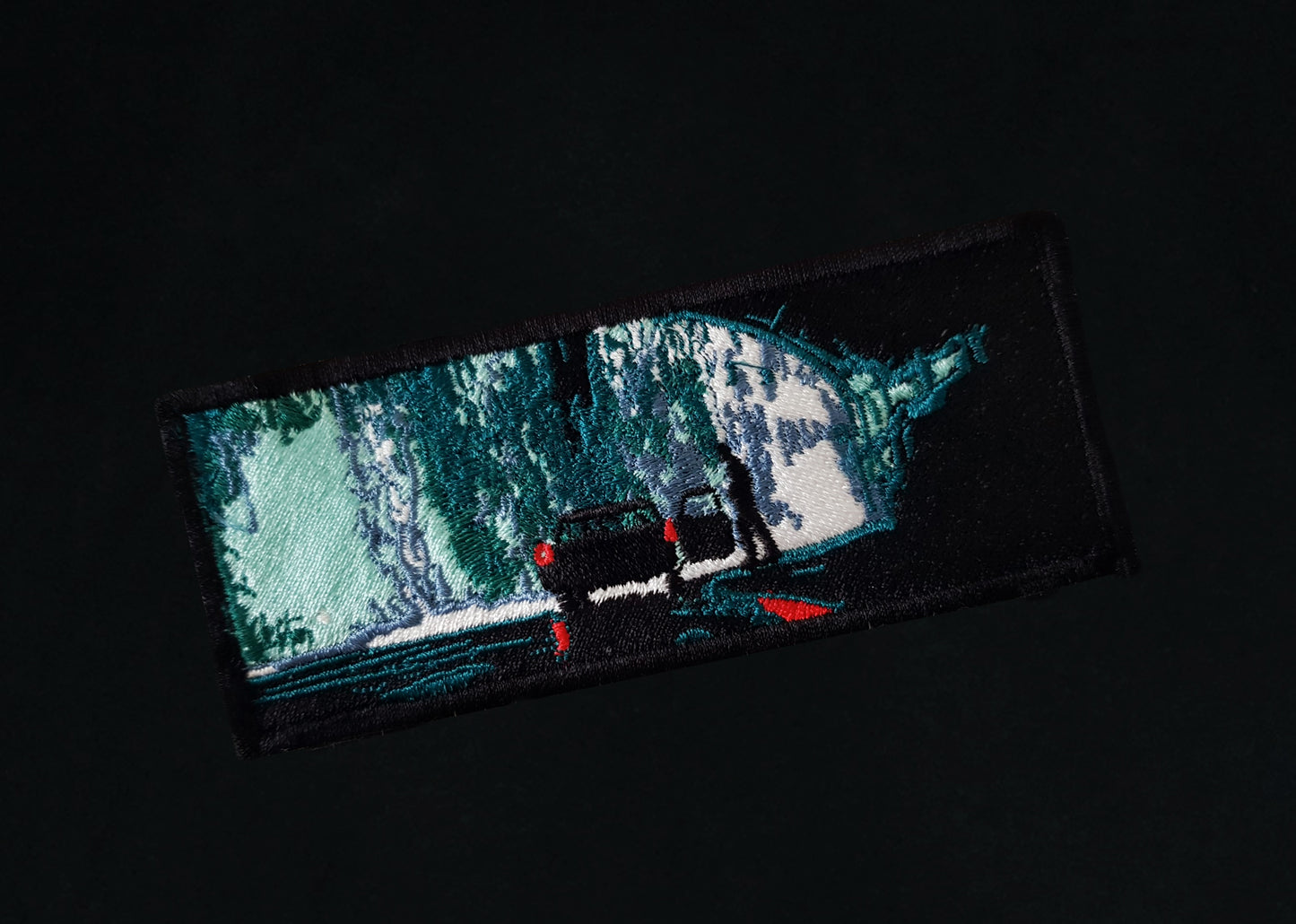 A/W23 Embroidered 'Under The Bridge In The Rain' T-Shirt {black}