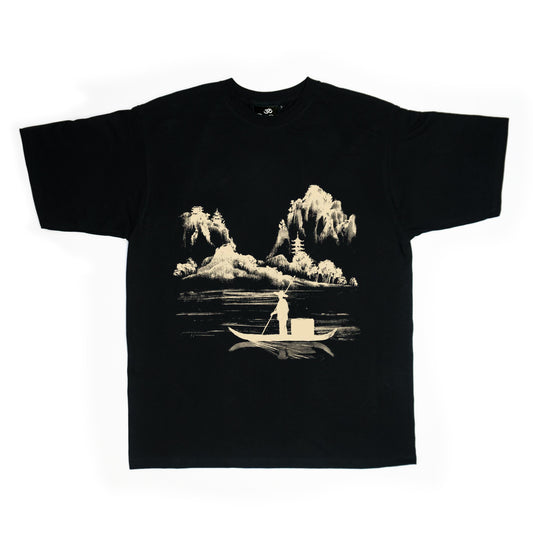 S/S22 'Morning Fishing in Japan' T-Shirt {black}