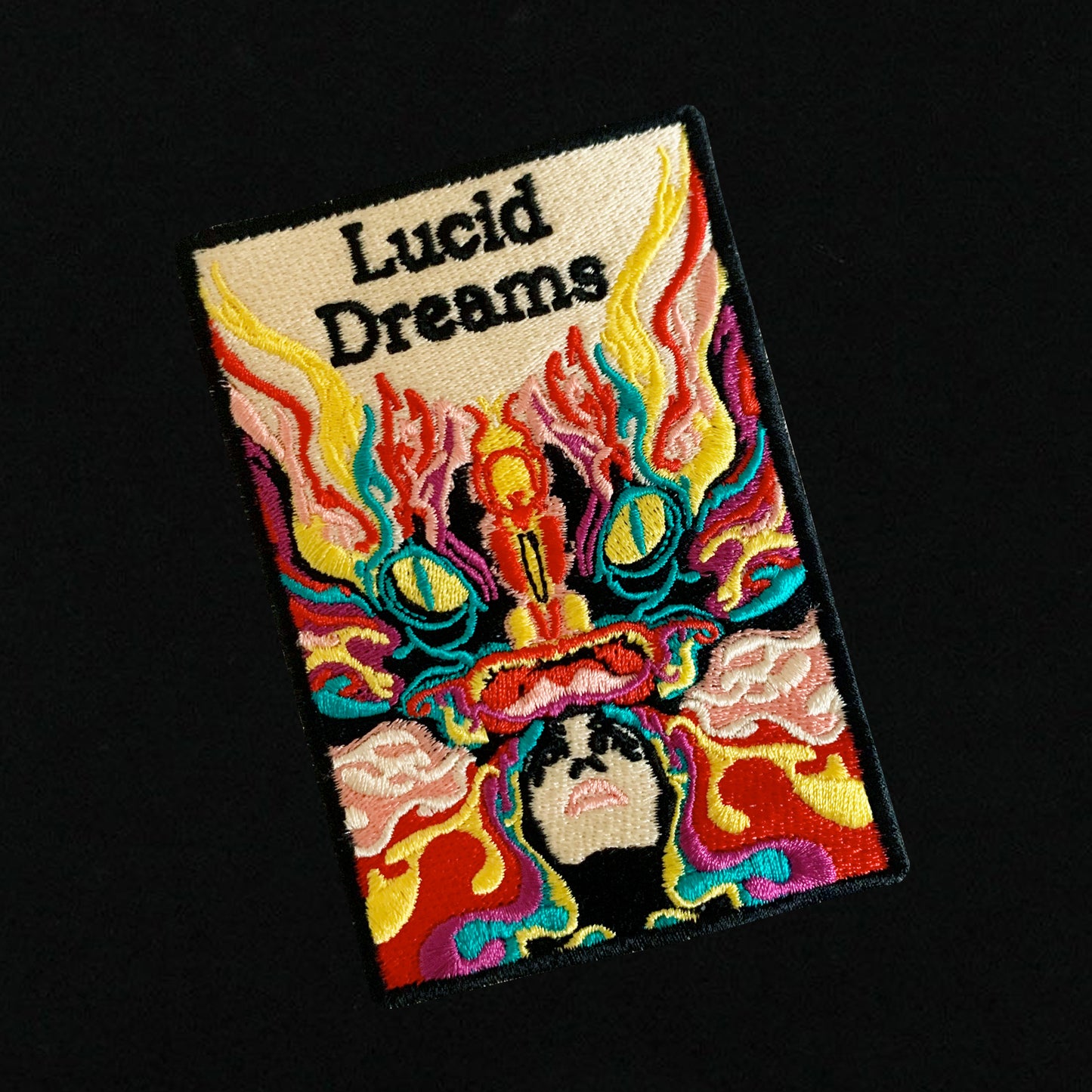 S/S22 Embroidered 'Lucid Dreams' 1/4 Zip {black}